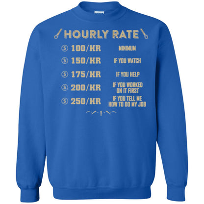 Mechanic T-shirt Mechanic Hourly Rate Royal