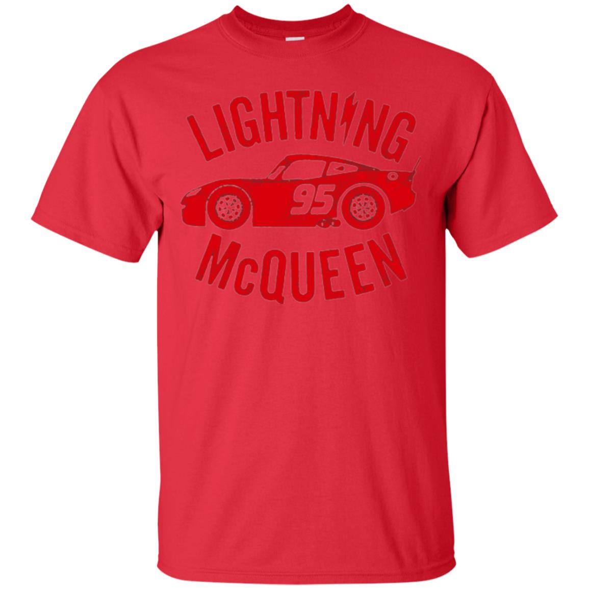 Pixar Cars Lightning 95 Mcqueen Vintage Graphic T-shirt Red