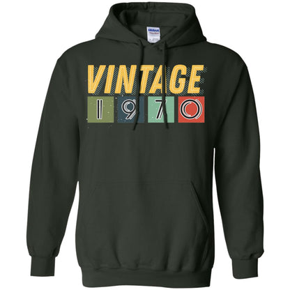 Vintage 1970 48th Birthday Gift Shirt For Mens Or Womens Forest Green