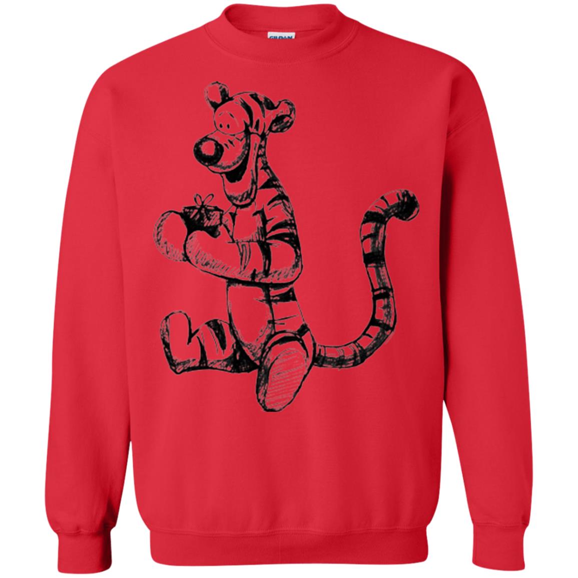 Movie T-shirt Tigger Sketch Red