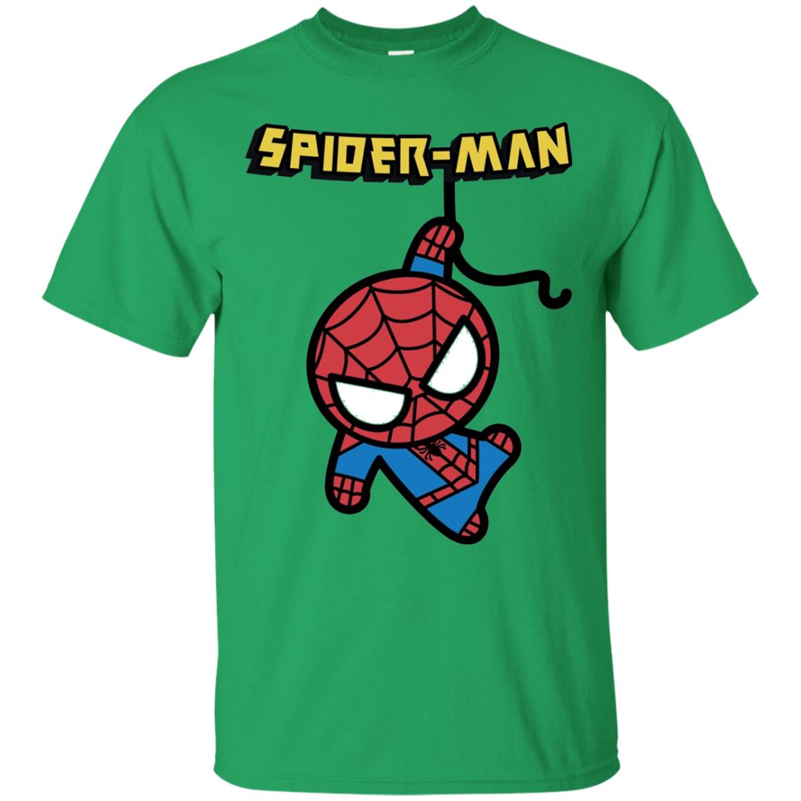 Spider-man Hanging Cute Kawaii Premium T-shirt Irish Green