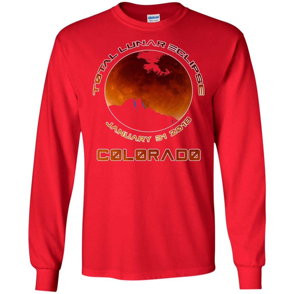 Colorado Lunar Eclipse 2018 T-shirt January 31 Red