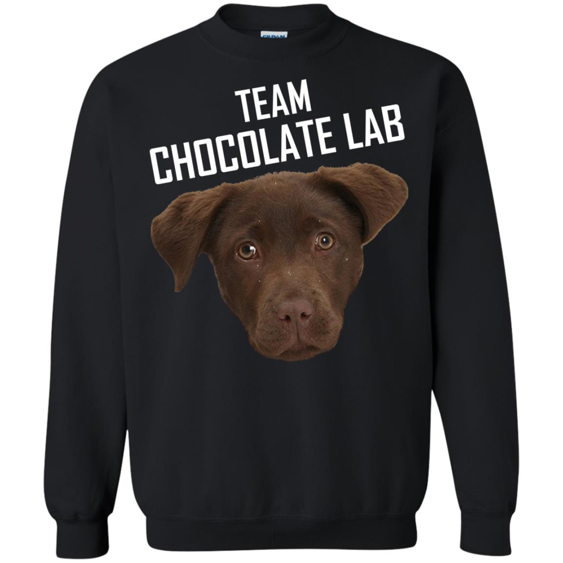 Team Chocolate Lab Labrador Retriever Lover Funny ShirtG180 Gildan Crewneck Pullover Sweatshirt 8 oz.