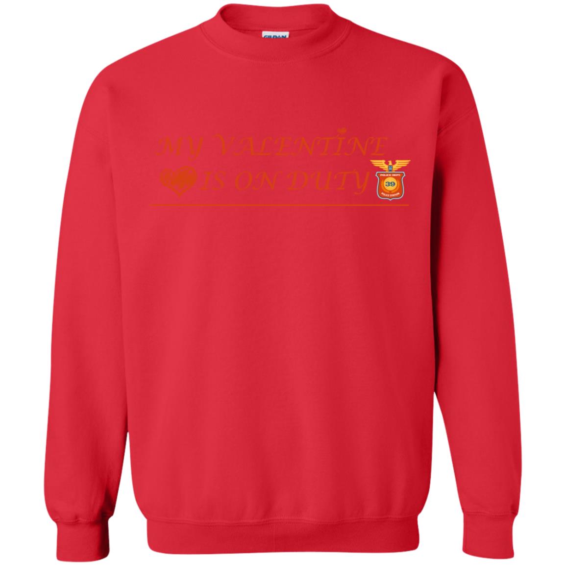 My Valentine Is On Duty Police Station Shirt Red