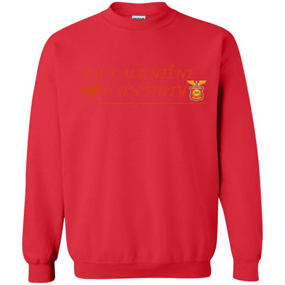 My Valentine Is On Duty Police Station Shirt Red
