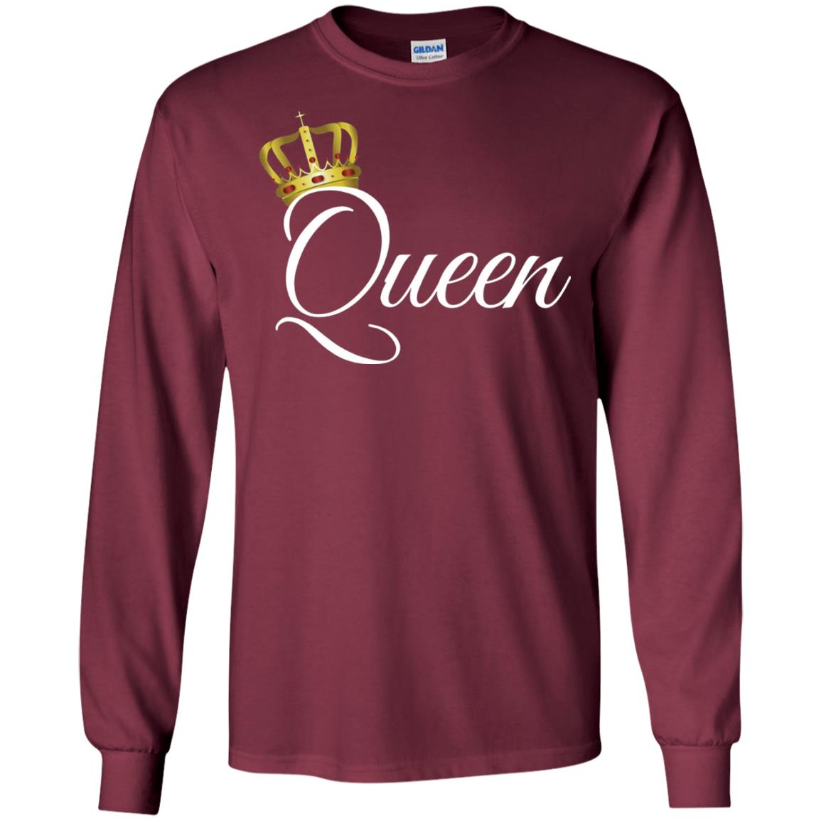 King And Queen T-shirt Matching Couple Outfits Maroon