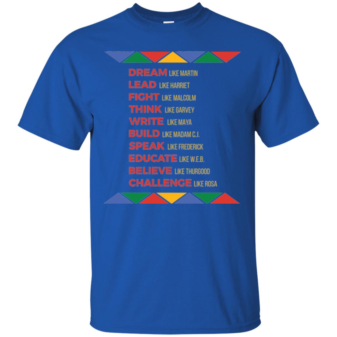 Black History African American Heroes T-shirt Royal