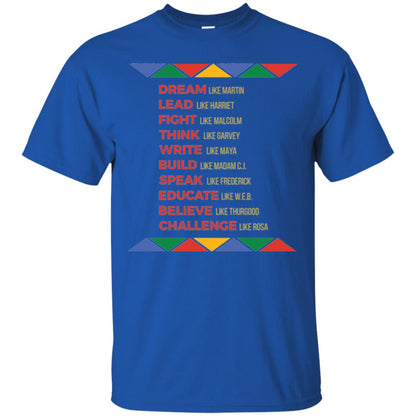 Black History African American Heroes T-shirt Royal