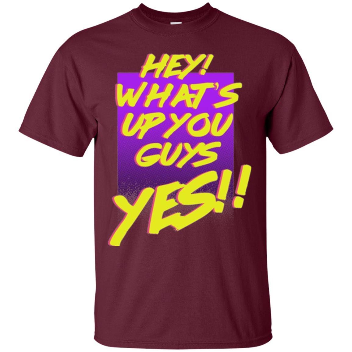 Shane Dawson T-shirt Hey What's Up You Guys Yes Maroon