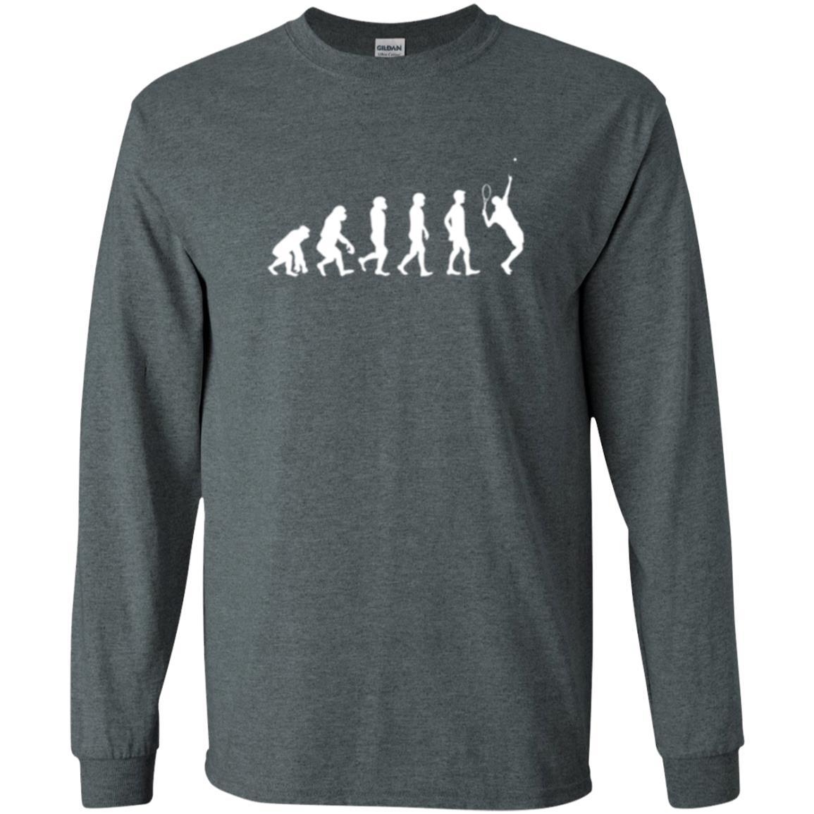 Evolution Of Tennis Player T-shirt Dark Heather