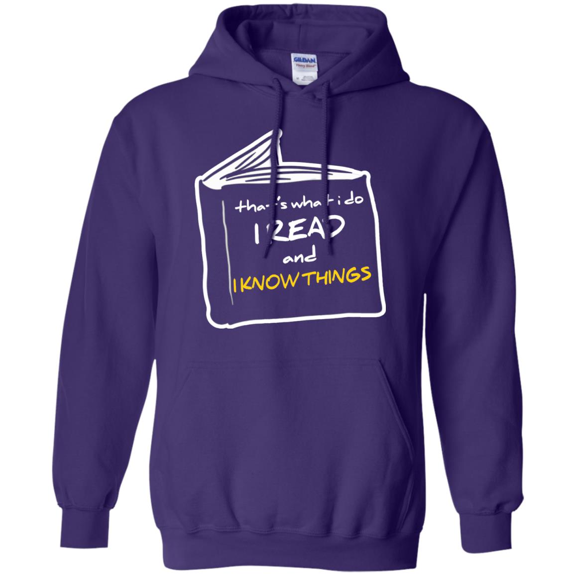 Book Lover T-shirt That's What I Do I Read And I Know Things Purple