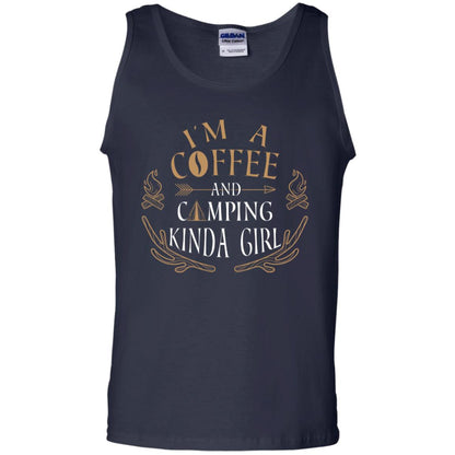 I'm A Coffee And Camping Kinda Girl Shirt Navy