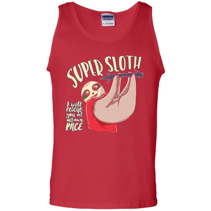 Funny Sloth T-shirt I Will Rescue You At My Own Pace Red
