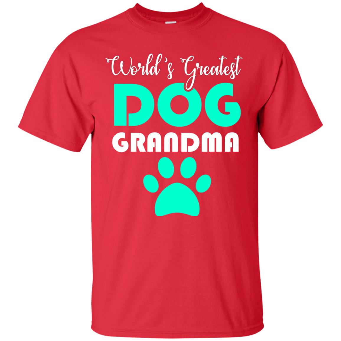 World_s Greatest Dog Grandma Cool Shirt For Mama Love Dogs Red