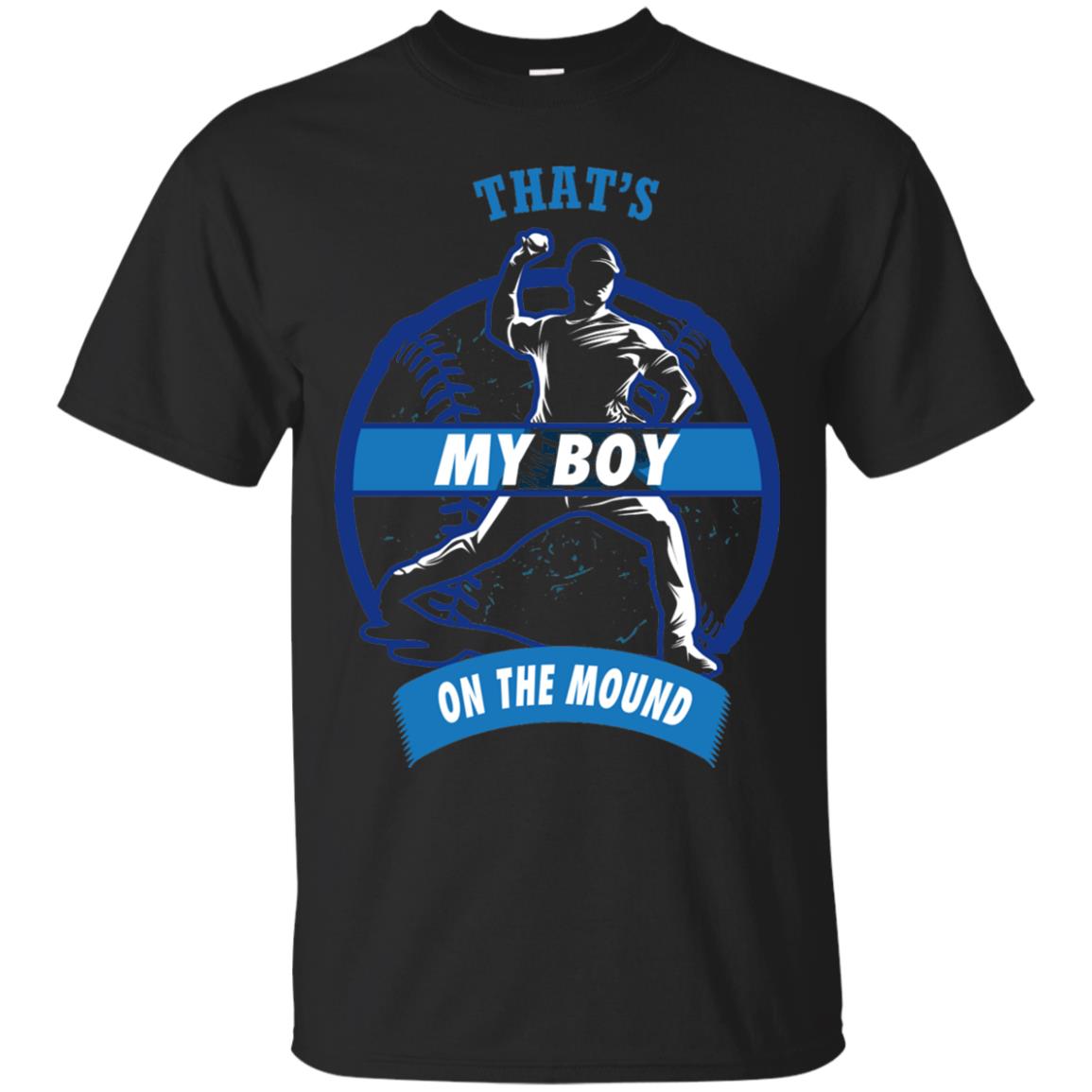 Thats My Boy On The Mound Softball Pitcher Shirt Black