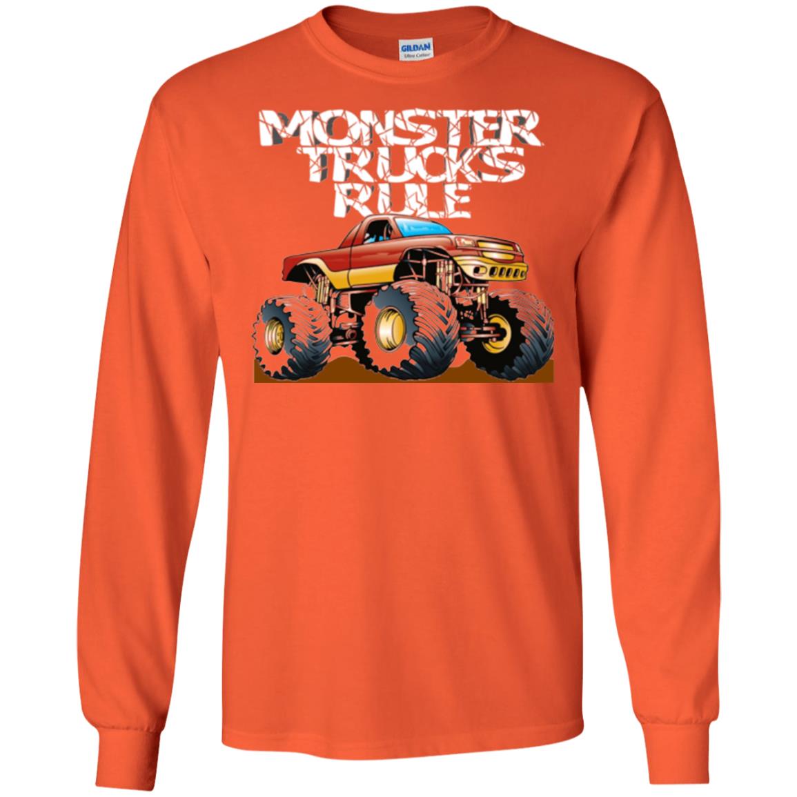 Monster Trucks Rule T-shirt Orange