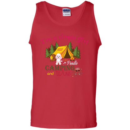 I’m A Simple Girl I Love Poodle Camping And Wine Shirt Red