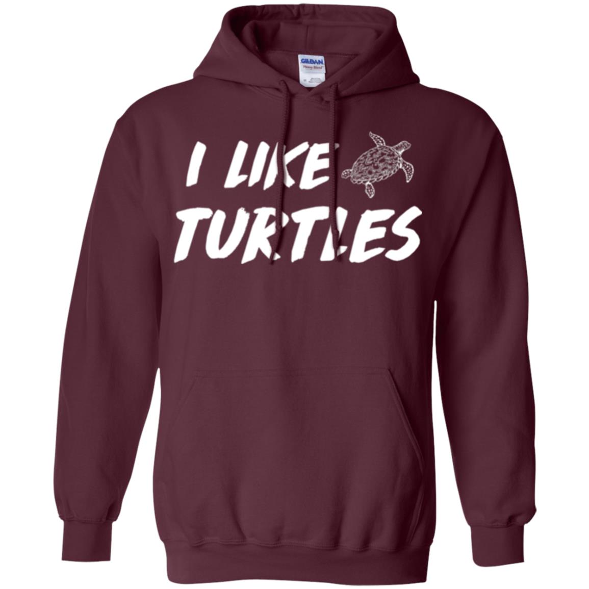 I Like Turtles T-shirt Maroon