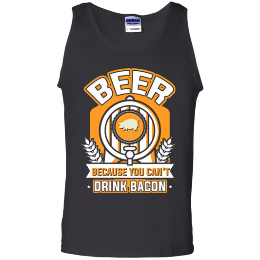 Beer T-shirt Because You Can't Drink Bacon Black