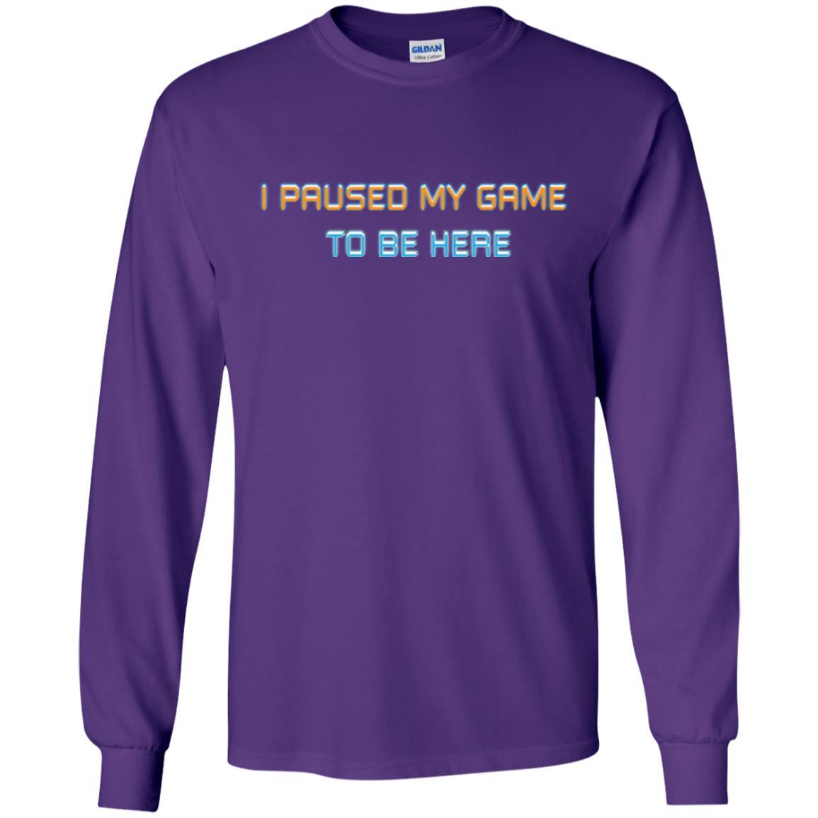 Gamer T-shirt I Paused My Game Here Purple