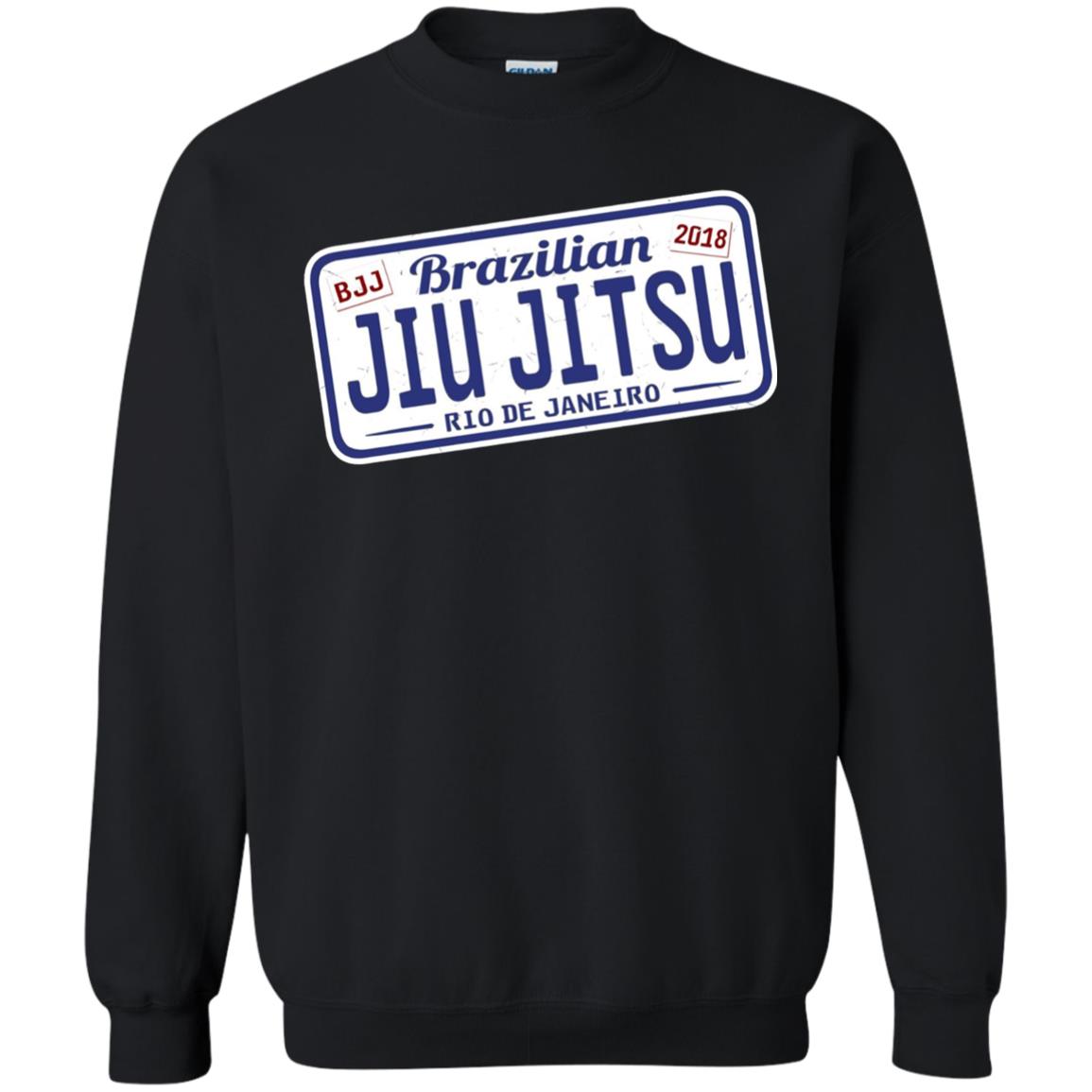 Funny Jiu Jitsu Bjj License Plate T-shirt Black
