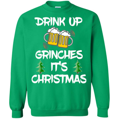 Beer Lovers T-shirt Drink Up Grinches It_s Christmas Irish Green