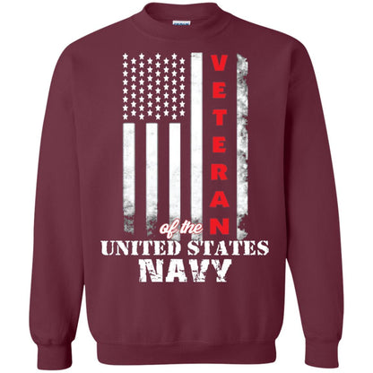 Armed Forces Us Navy Vintage Veteran T-shirt Maroon