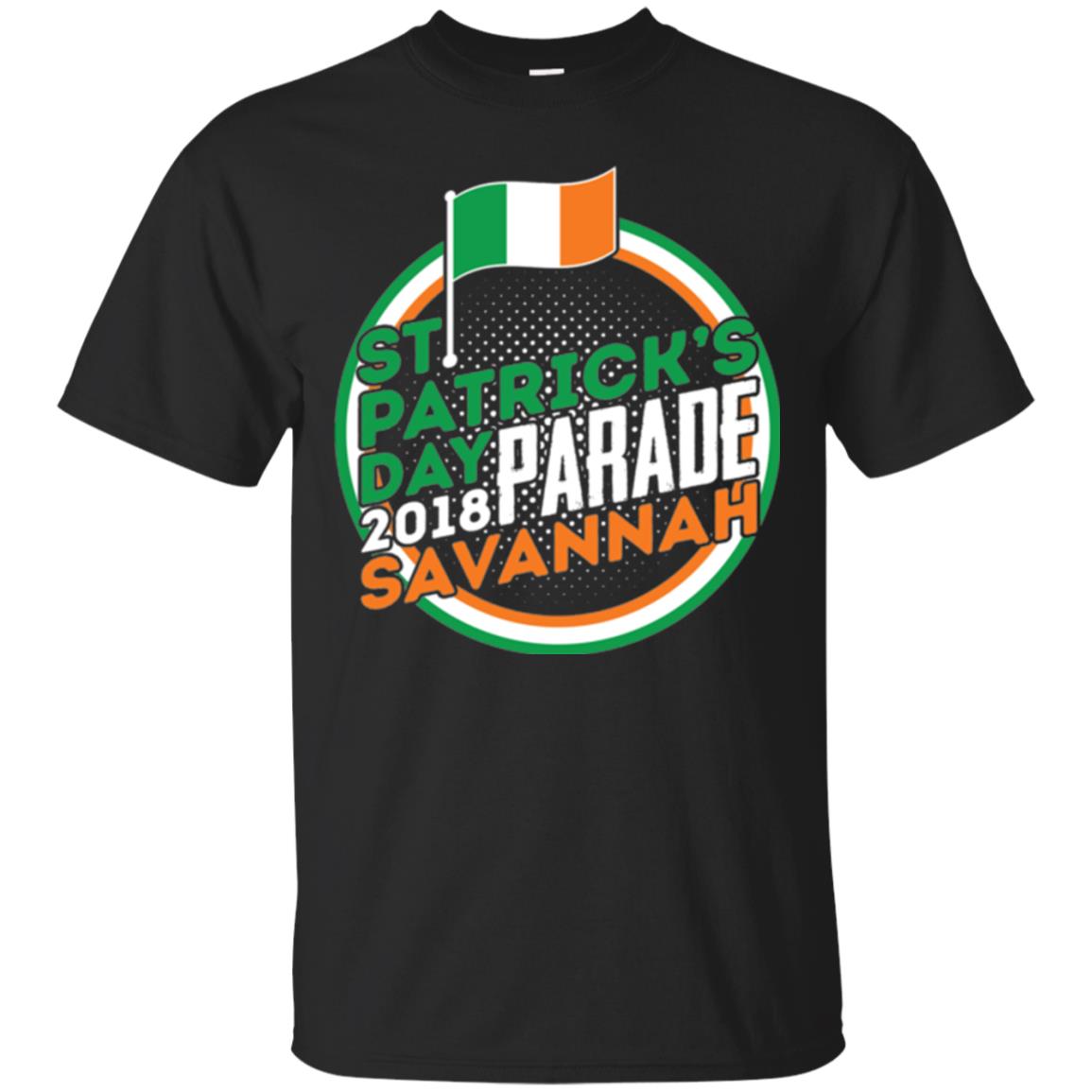 Parade Savannah 2018 Ireland Flag St. Patrick_s Day T-shirt Black