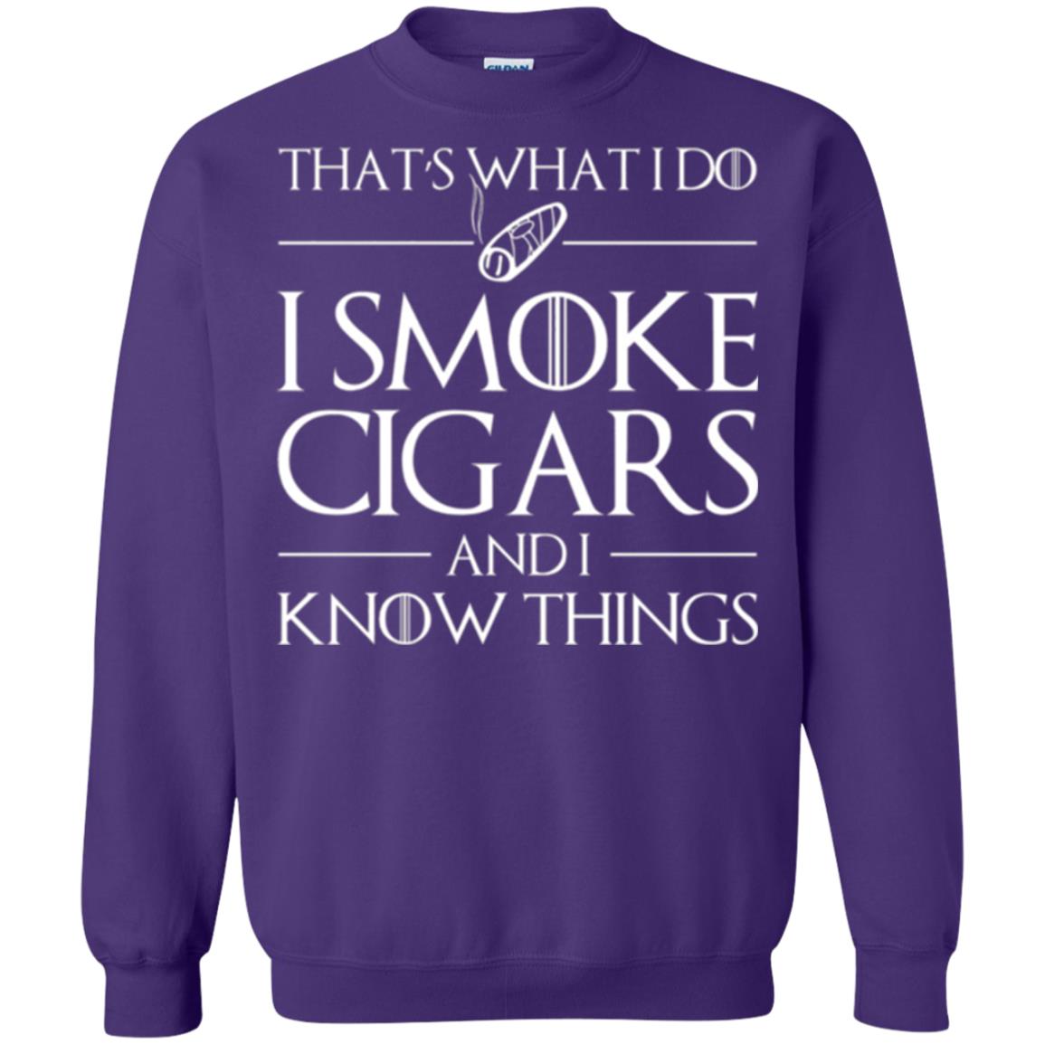 Cigars Lover T-shirt That _s What I Do I Smoke Cigars And I Know Things Purple