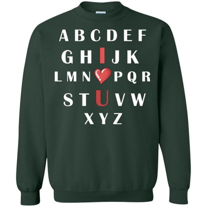 Alphabet I Love You T-shirt Forest Green