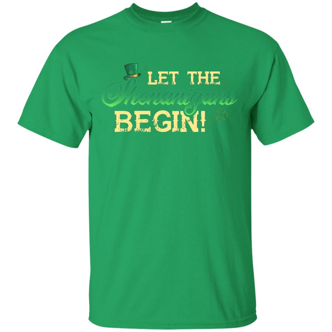 Let The Shenanigams Begin Saint Patric_s Day T-shirt Irish Green