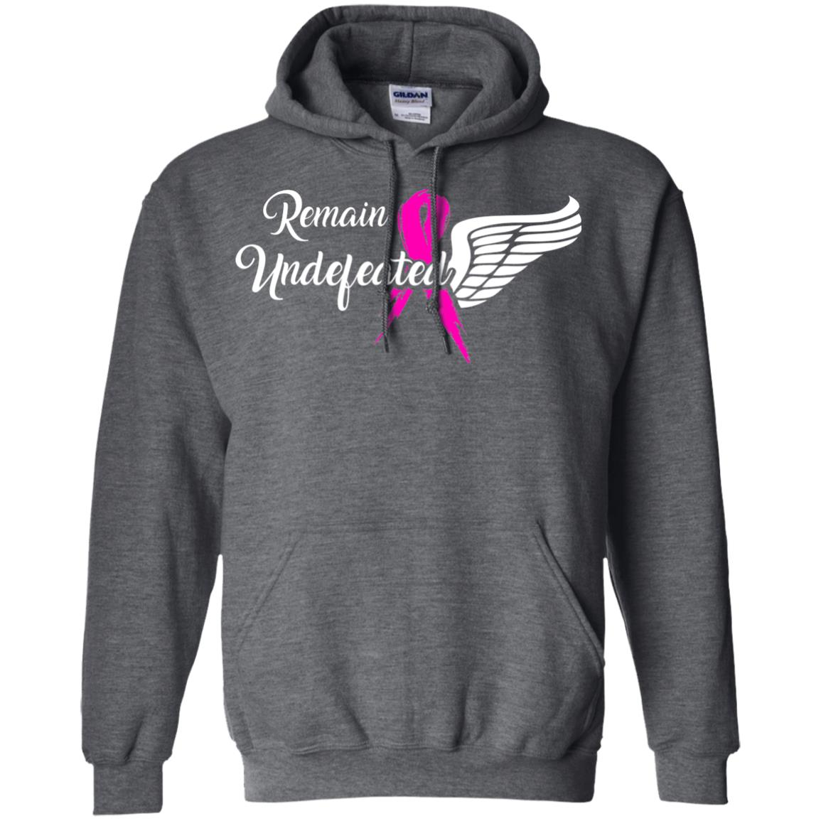 Breast Cancer T-shirt Remain Undefeated Dark Heather