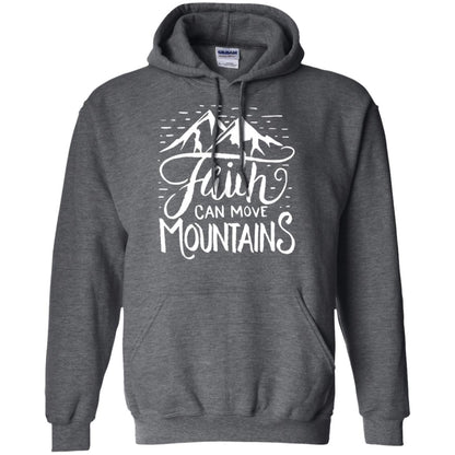 Faith Can Move Mountains Christian Gift Shirt Dark Heather