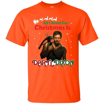 All I Want For Christmas Is Daryl Dixon Shirt Orange