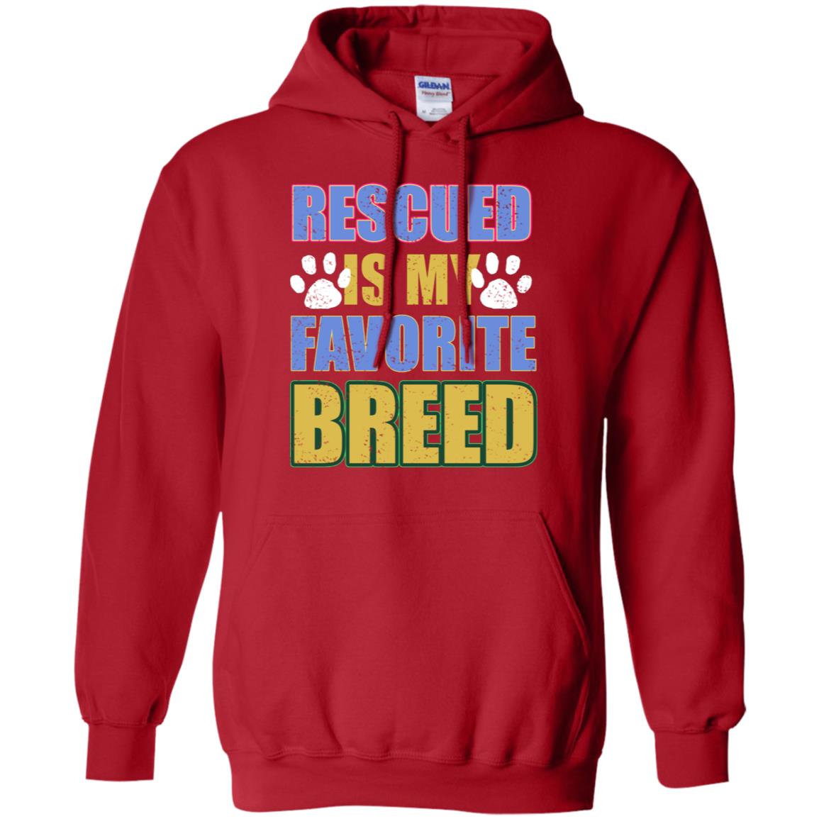 Rescued Is My Favorite Breed Shirt Red