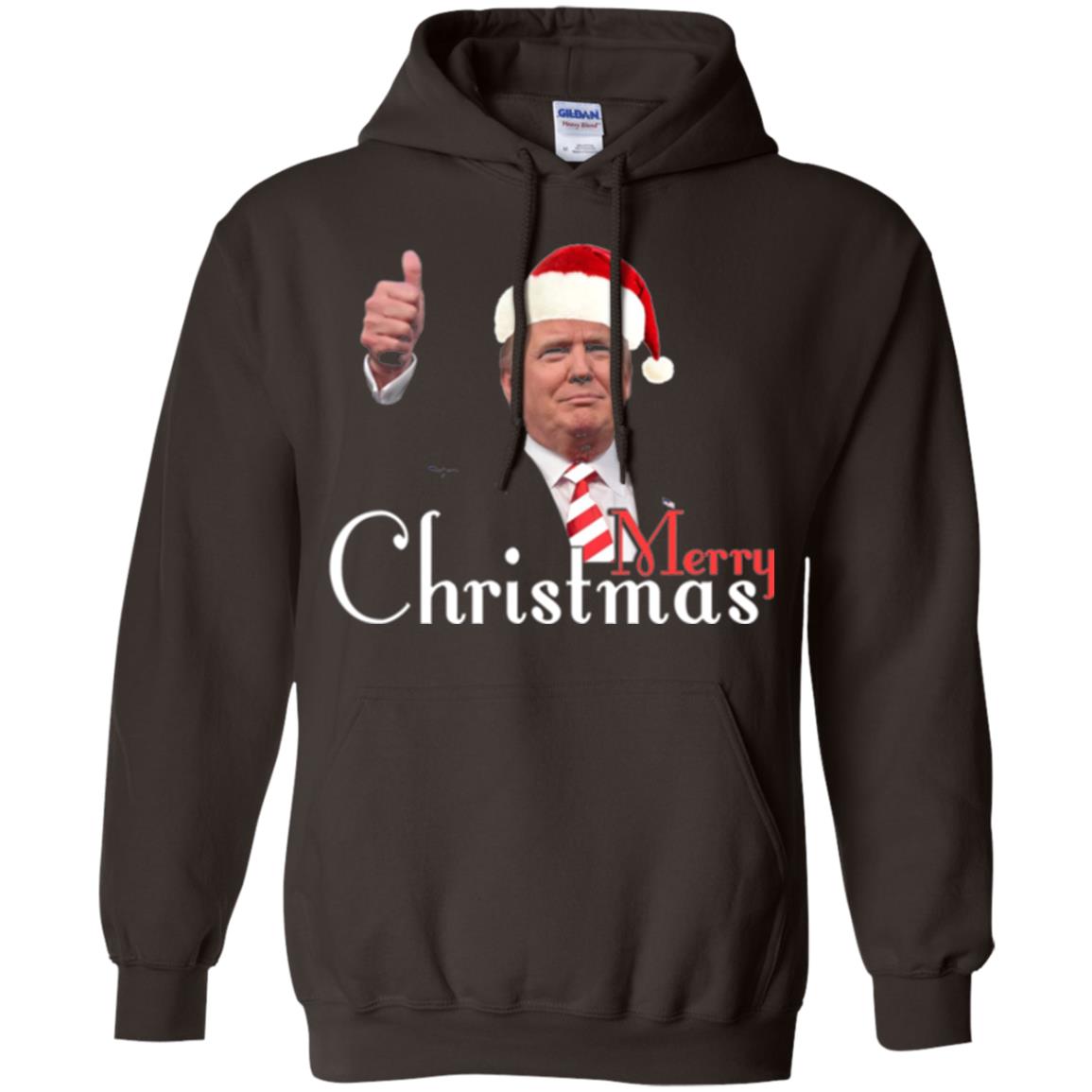 Trump Merry Christmas T-shirt Dark Chocolate
