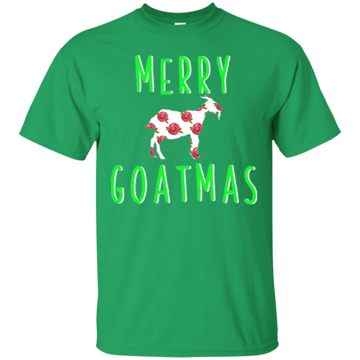 Goat Lovers T-shirt Merry Goatmas Irish Green