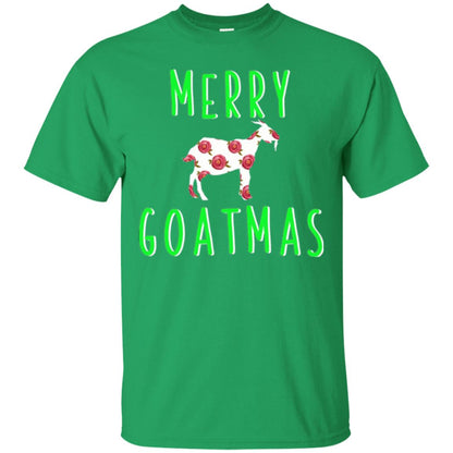 Goat Lovers T-shirt Merry Goatmas Irish Green
