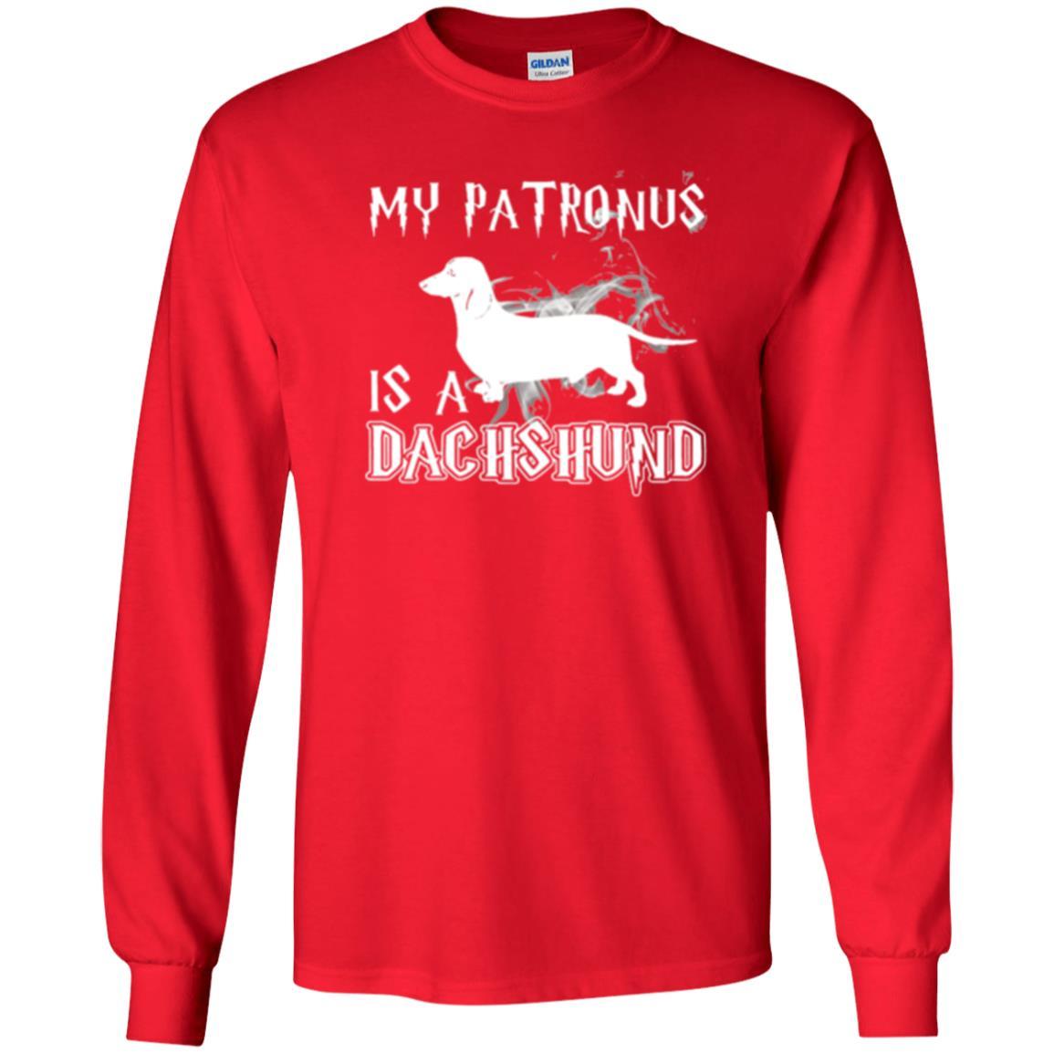 Dachshund Lover T-shirt My Patronus Is A Dachshund Red