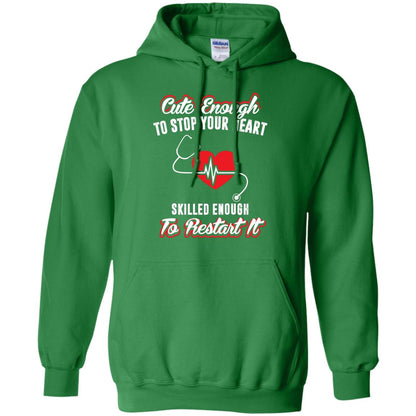 Cute Enough To Stop Your Heart Heart Disease T-shirt Irish Green