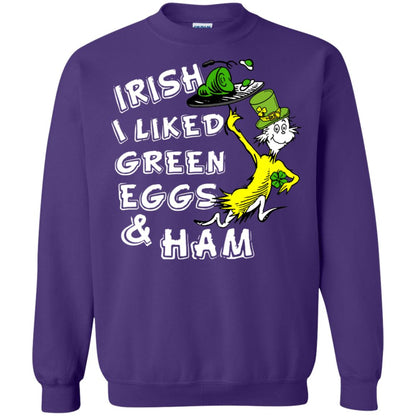 Irish I Liked Green Eggs And Ham T-shirt Purple