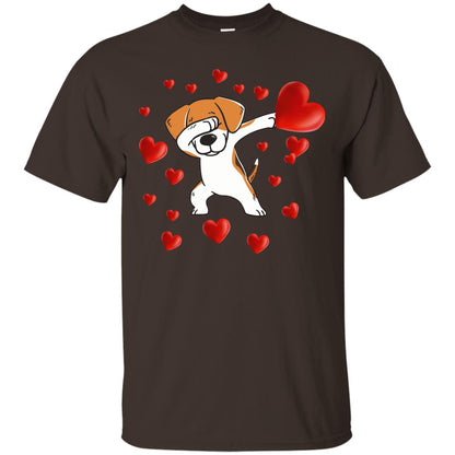 Valentines Day T-shirt Dabbing Dog Dark Chocolate