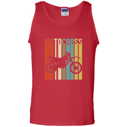 Dirt Bike Silhouette T-shirt Cool Vintage Motocross Red