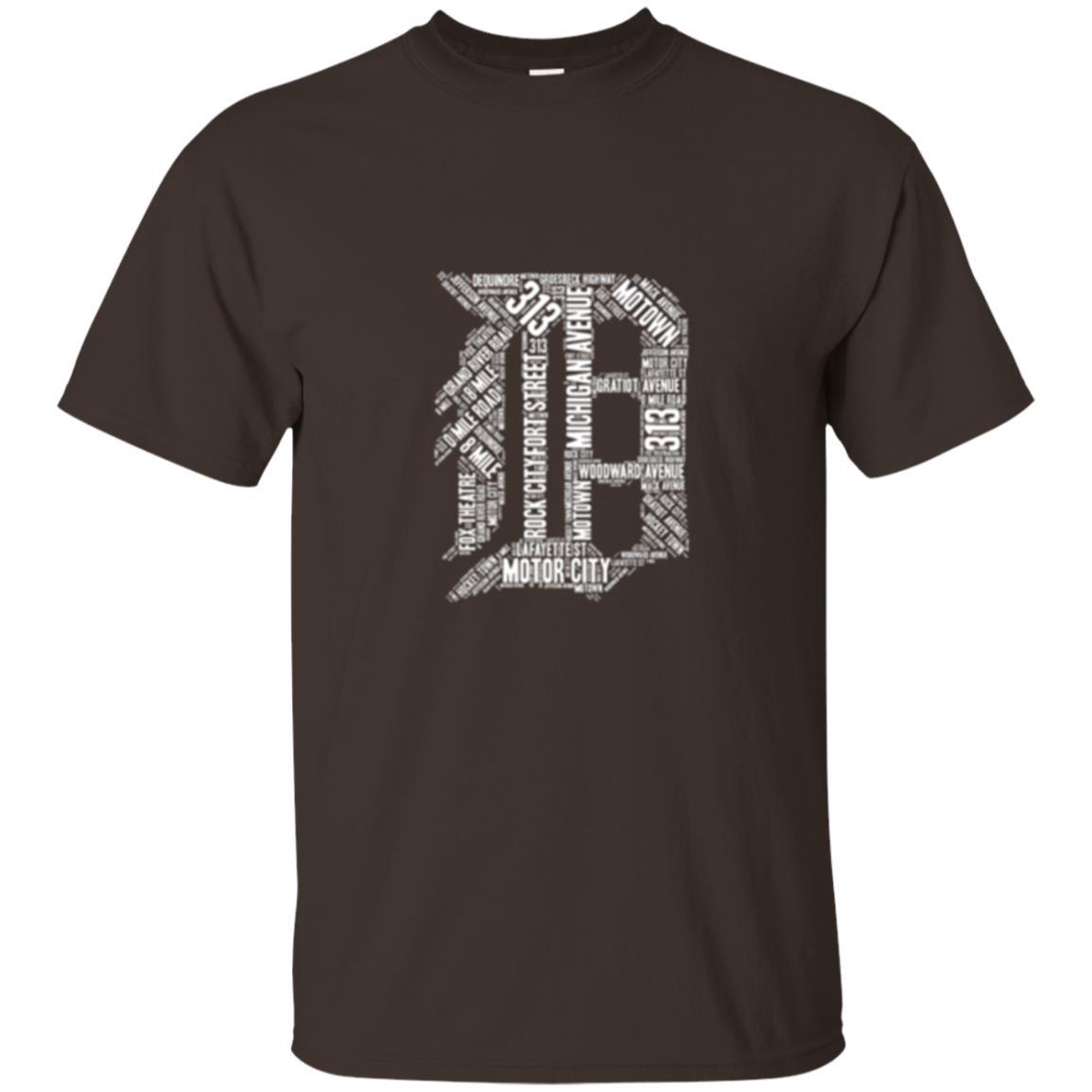 Detroit T-shirt Graphic D Dark Chocolate
