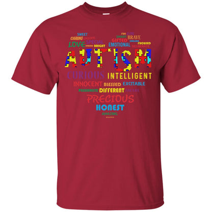 Sweet Caring Unique Love Special Autism Awareness T-shirt Cardinal