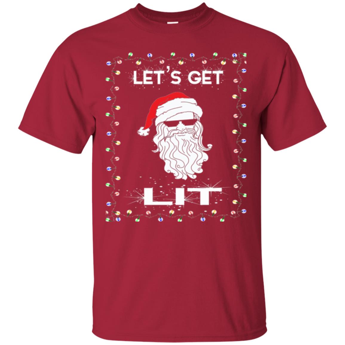 Christmas T-shirt Let_s Get Lit Cardinal