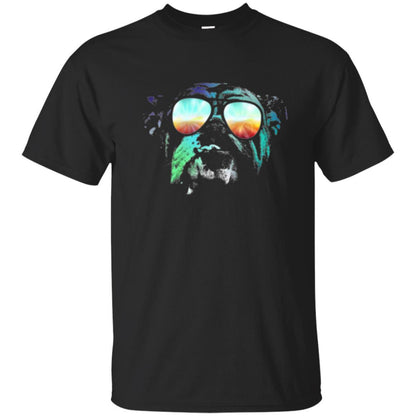 Pitbull Lover T-shirt English Bulldog Neon Dog T-shirt Black