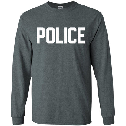 Police Halloween T-shirt Dark Heather