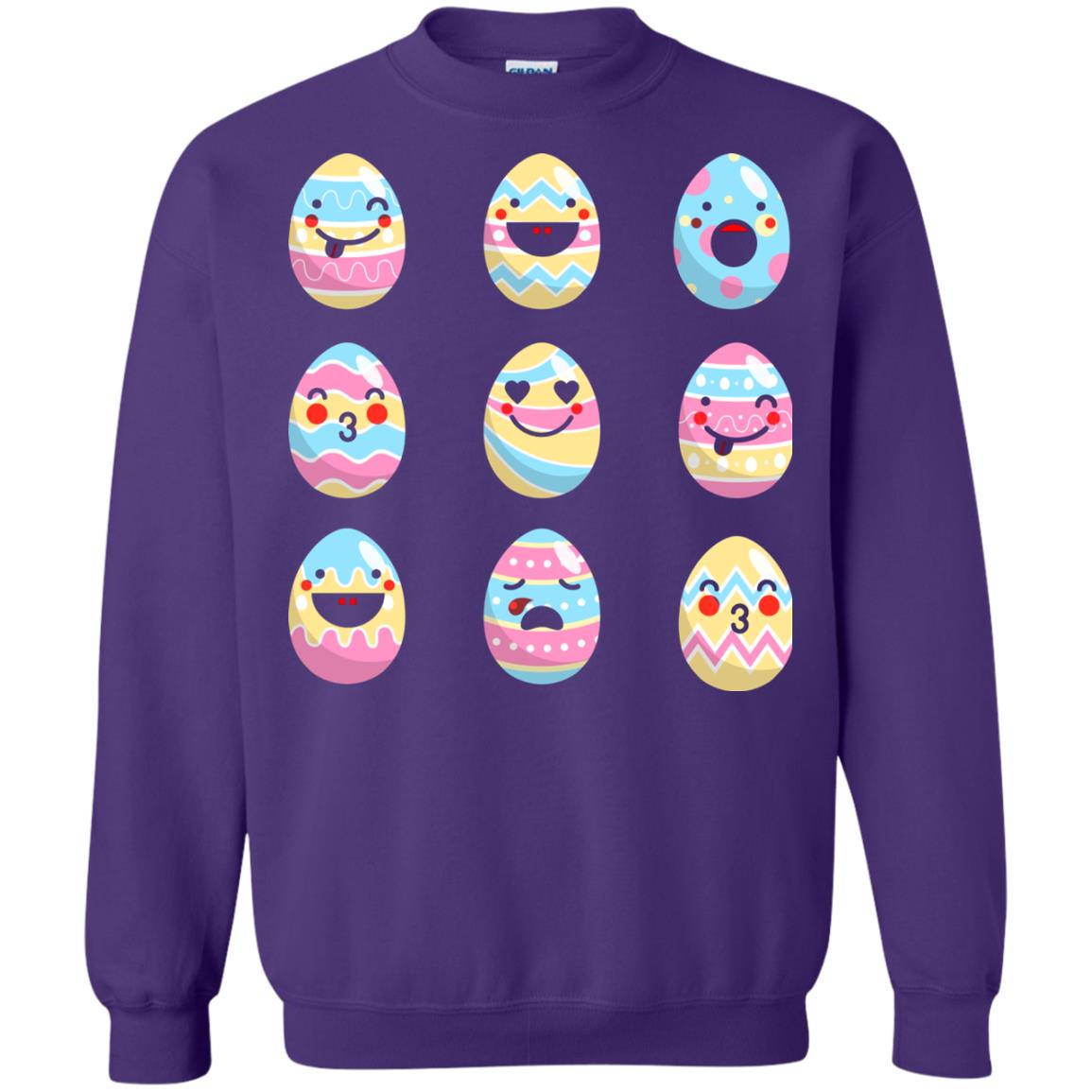 Egg Emoji Easter Happy Egg Hunt For Kids T-shirt Purple
