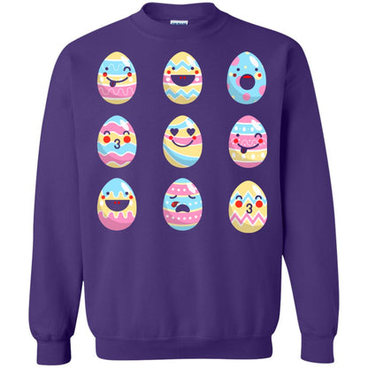 Egg Emoji Easter Happy Egg Hunt For Kids T-shirt Purple